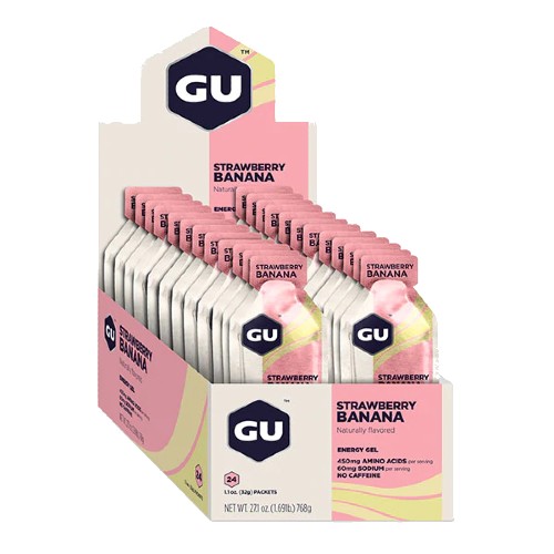 GU Gel Case of 24 Strawberry Banana