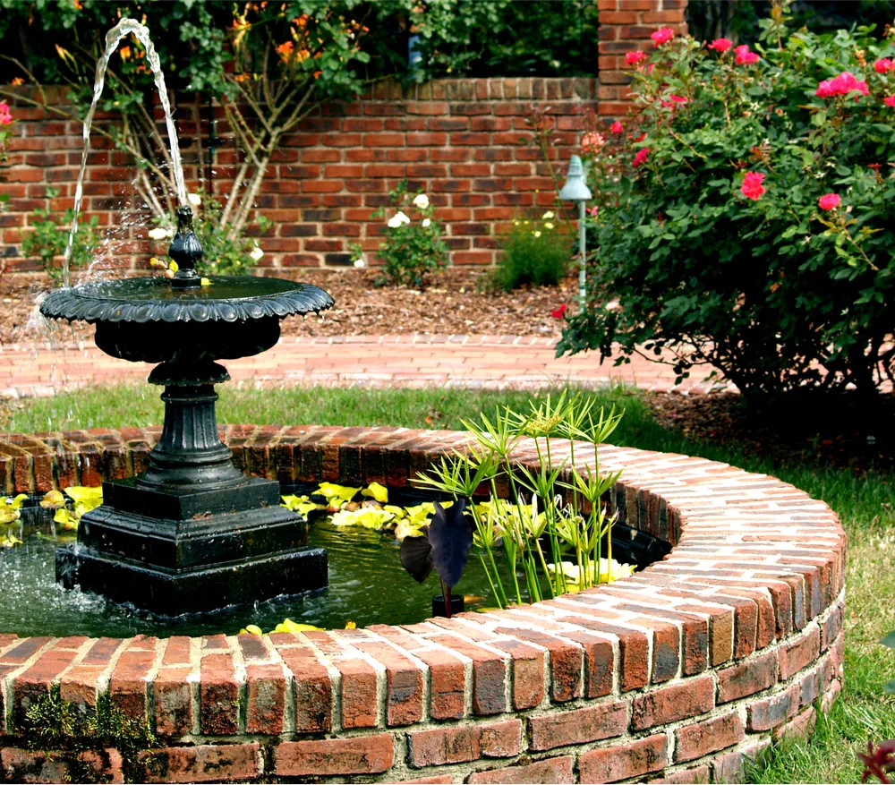 Brick water feature