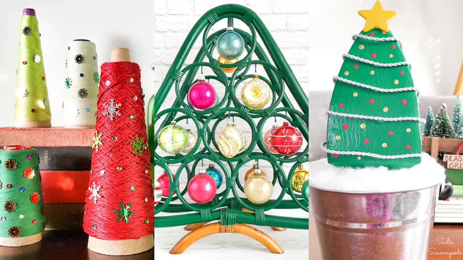 Upcycle Ideas for Tabletop Christmas Trees