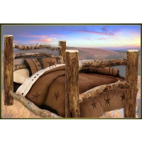 Brand New Corral Rustic Furniture Log Bed