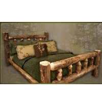 Brand New Rustic Furniture Aspen Log Cabin Bed with Mattress Supports