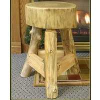 Brand New Rustic Furniture Suncracked Tripod End Table with Lumber Supports