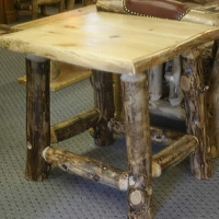 Brand New Rustic Furniture Log Corner End Table/Nightstands