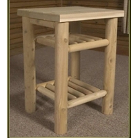 Brand New Rustic Furniture Nightstand with Two Shelves