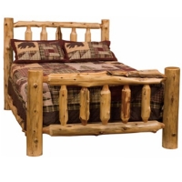 Brand New Rustic Furniture Traditional Log Bed - Complete Bed