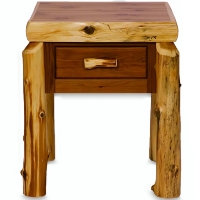 Brand New Rustic Furniture One Drawer Nightstand - Traditional