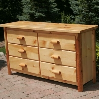 Brand New Rustic Furniture 6 Drawer Dresser