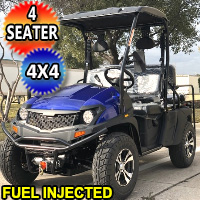 400cc GVX Gas Golf Cart UTV EFI 4x4 With Rear Flip Seat Street Legal Light Package All Wheel Drive