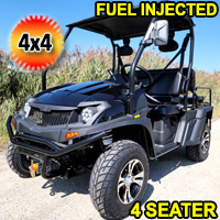 400cc GVX Gas Golf Cart UTV 4x4 With Rear Flip Seat Street Legal Light Package All Wheel Drive