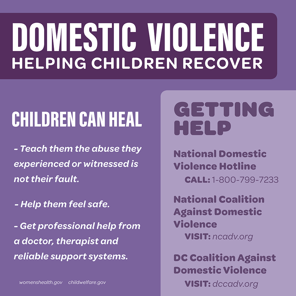 Children can heal and recover from domestic violence.