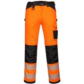 Portwest PW385 PW3 Orange PW3 Polycotton Stretch Lightweight Ladies Hi Vis Trousers