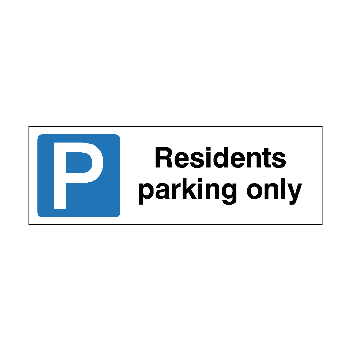 Residents Only Parking Sign Landscape | Safety-Label.co.uk