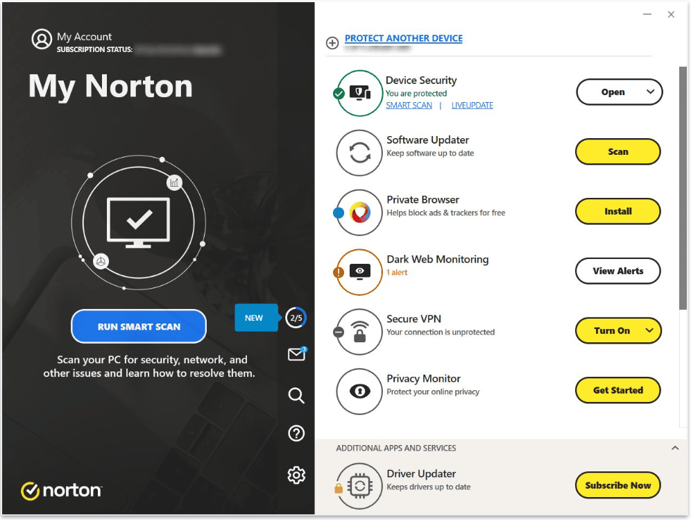 Norton biztonsági funkciók