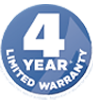 Up to 4 year warranty*