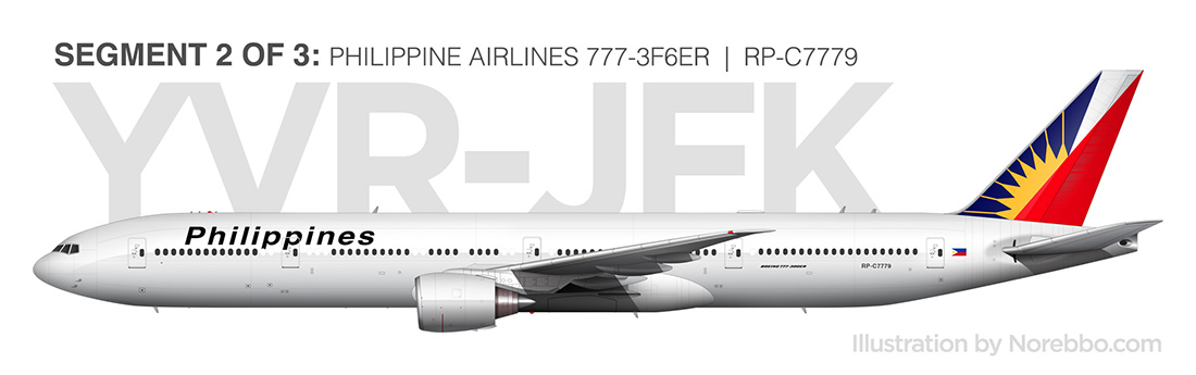 Philippine airlines 777-300 side view