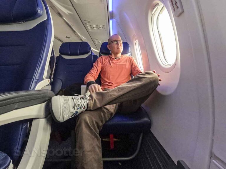 SANspotter stretching out any Southwest Airlines 737 MAX 8 exit row seat