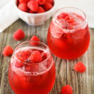 raspberry sorbet rosé floats