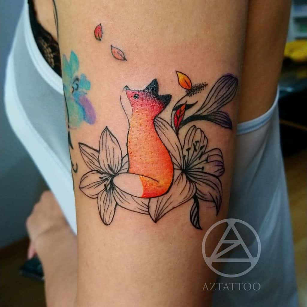 Taped Fox Tattoo on Hip  Best Tattoo Ideas Gallery