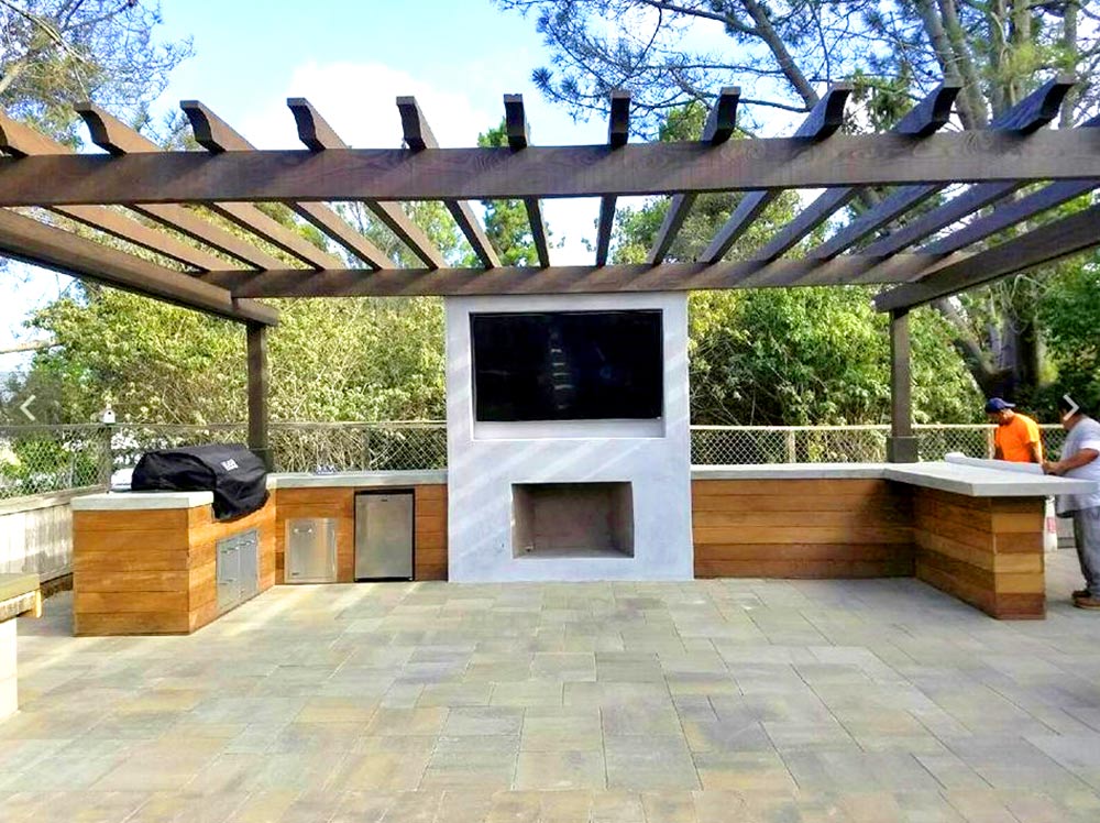 outdoor patio entertainment pavers