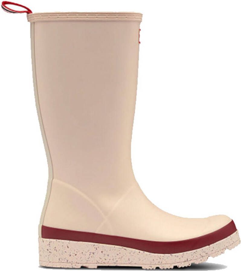 Hunter Play Tall Speckle Sole Wellington Boots WMS Regenlaarzen Dames Lichtroze Donkerrood