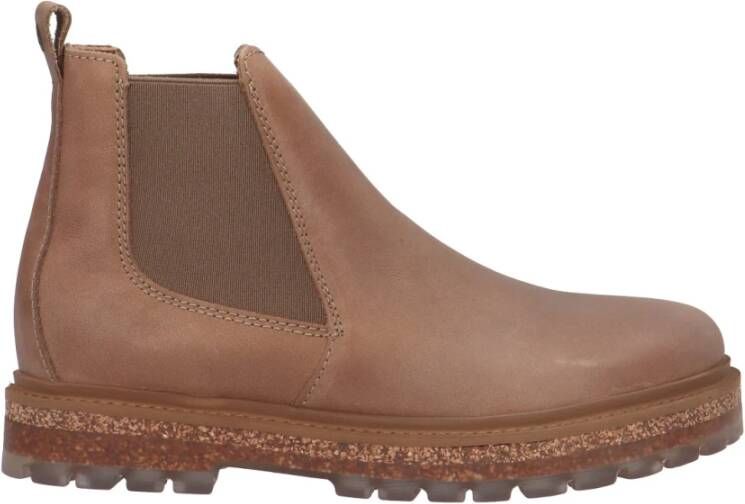 Birkenstock Dames Chelsea Laarzen Stijlvol Nubuck Leer Brown Dames