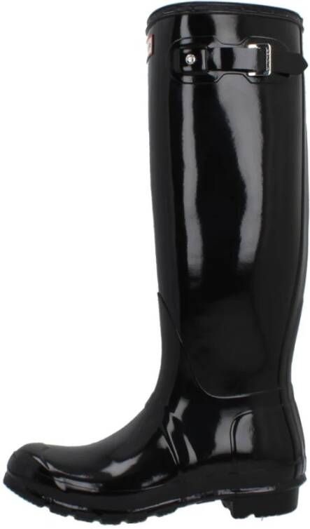 Hunter Boots & laarzen Womens Original Tall Gloss Boot Black in zwart