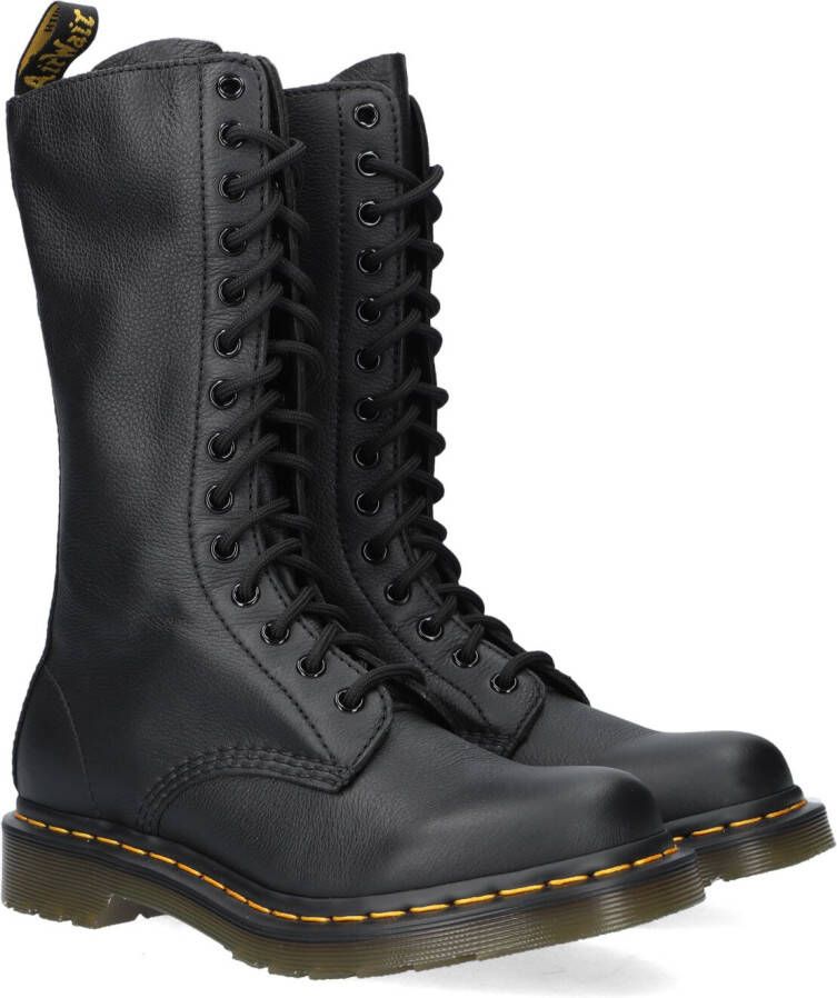 Dr martens 1B99 Quad hoge laars van zacht leer Zwart Leer Hoge laarzen Dames