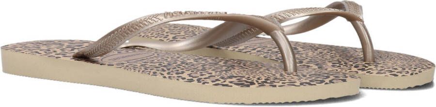 HAVAIANAS Teenslippers Slim Animals Maat: 41 Materiaal: Rubber Kleur: Goud