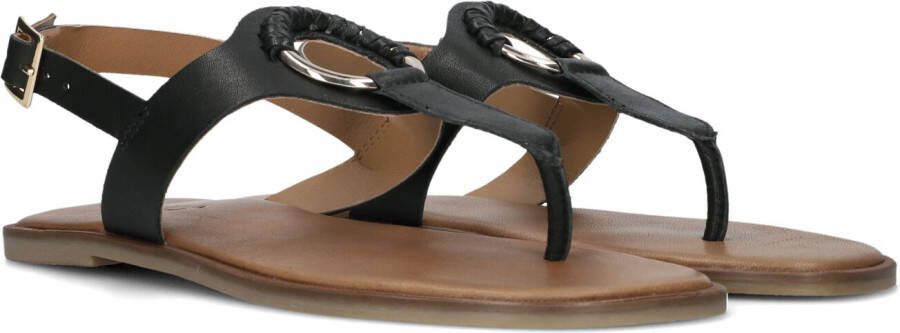 Inuovo Zwarte Sandalen met Metalen Element Black Dames