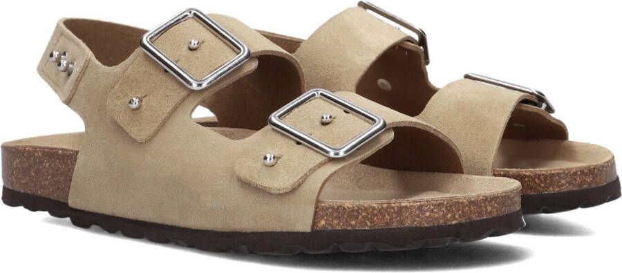 LINA LOCCHI Slippers Dames Sue Bio Sandaal 2 Gesp Maat: 40 Materiaal: Suède Kleur: Beige