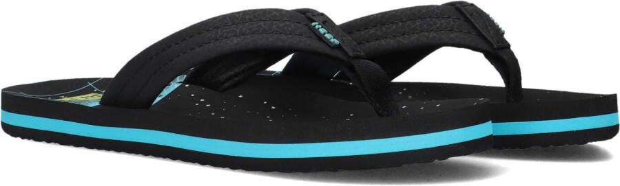 Reef Kids Ahi teenslippers zwart Rubber 32