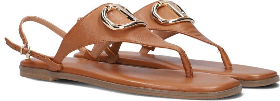 TWINSET MILANO Sandalen Dames 231tcp12a Maat: 39 Materiaal: Leer Kleur: Cognac