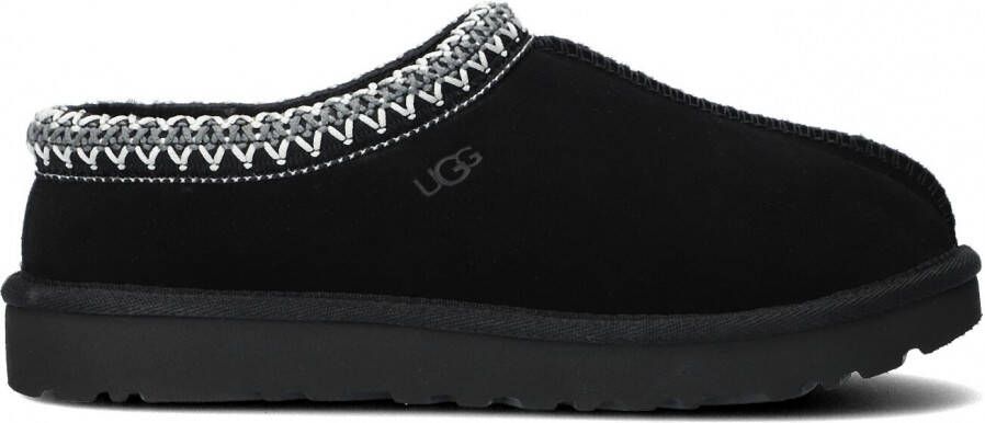 UGG Pantoffels Sloffen Instappers Suède Harde zool Dichte hiel 5955 Zwart