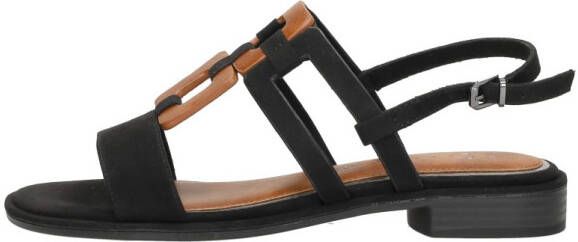 Marco Tozzi Sandalen Plat Sandalen Plat zwart