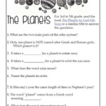 Solar System 5th Grade Science Worksheets Solar System Pics