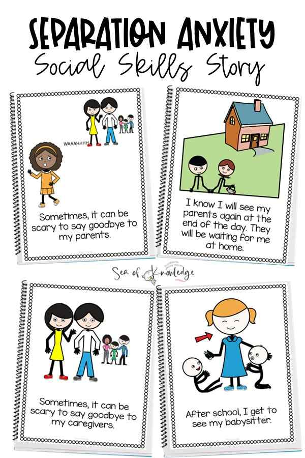 Separation Anxiety Social Story Printable Book Editable