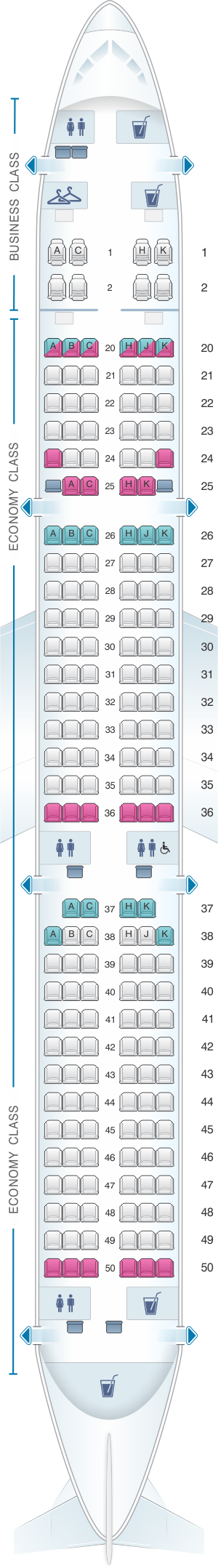 American Airlines Airbus A321 Seating Chart