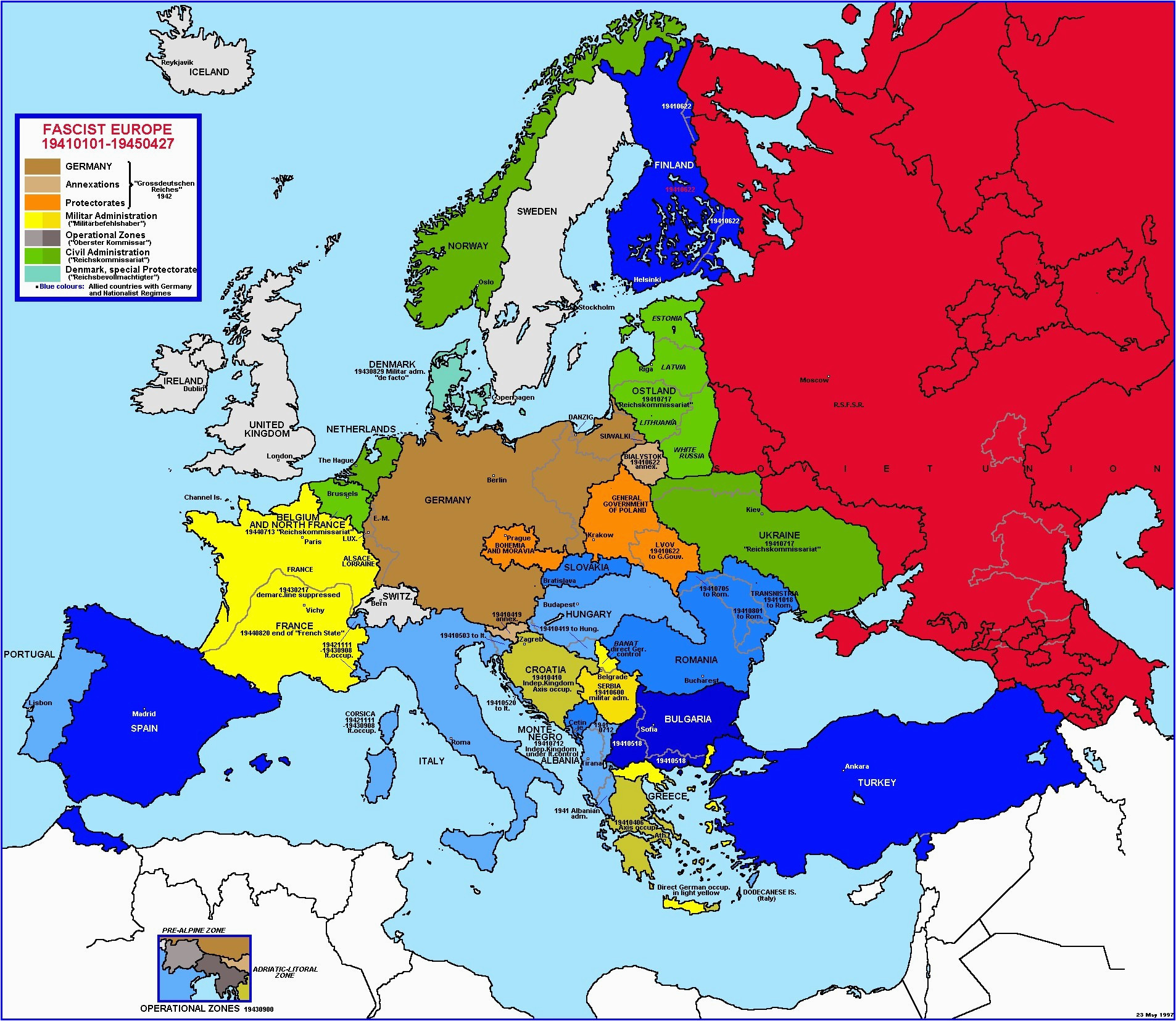 Printable Map Of Europe Ww2