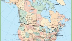 Map Of Canada and Usa with Provinces and States Usa and Canada Map