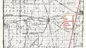 Map Of Greenville Ohio 1795 Greenville Treaty Line Map Randolph County Historical society