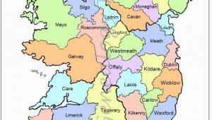 Map Of Ireland Showing towns and Counties Map Of Counties In Ireland This County Map Of Ireland