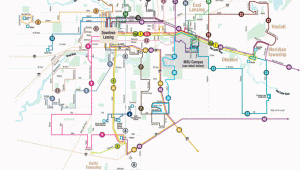 Map Of Lansing Michigan Lansing Michigan Public Transportation Map Lansing Mappery