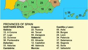 Map Of Spain In English Map Of Provinces Of Spain Travel Journal Ing In 2019