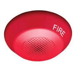 Ceiling Horn/Strobe, 15-115cd, Red, FIRE Marking.