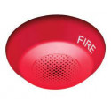 Ceiling Horn/Strobe, 15-115cd, Red, FIRE Marking.