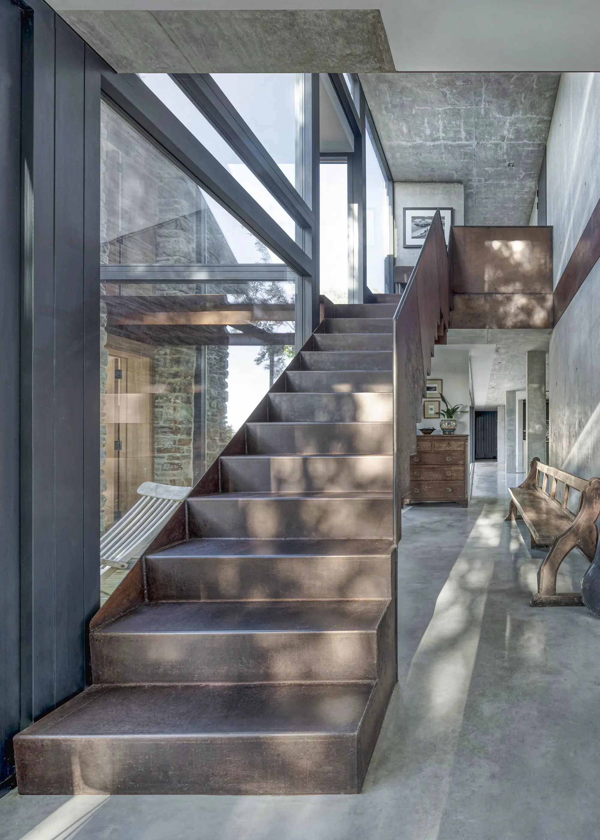 Industrial-Style Steel Staircase Design