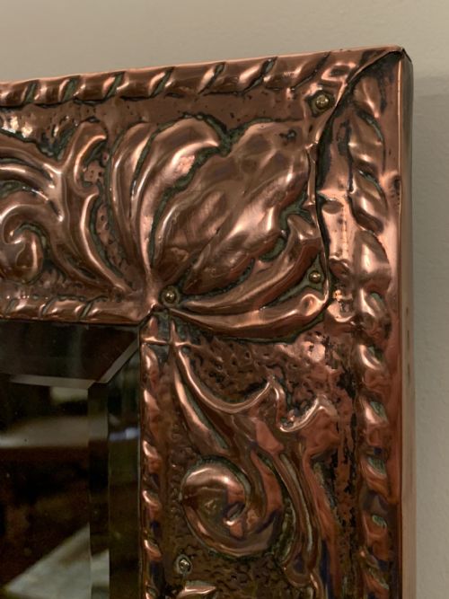 ARTS AND CRAFTS COPPER MIRROR - ADDITIONAL PHOTO 2