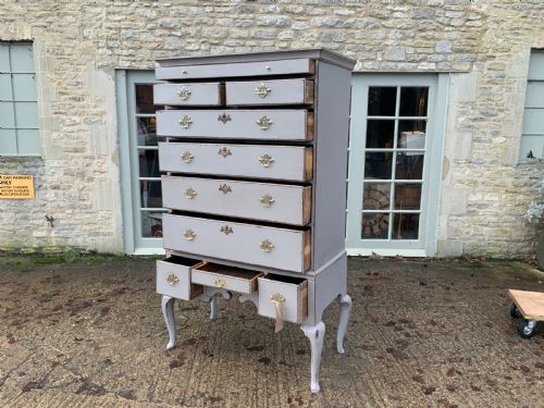 ANTIQUE ENGLISH OAK CHEST ON STAND