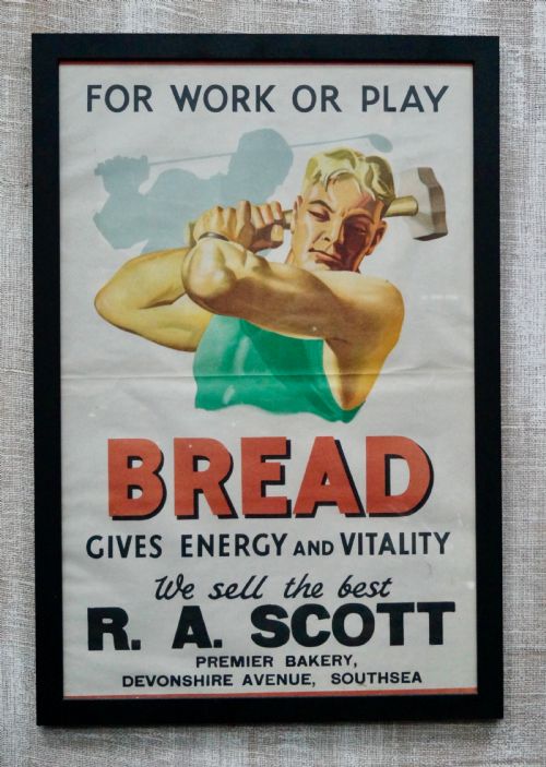 VINTAGE SCOTTS BAKERY ADVERTISING POSTER