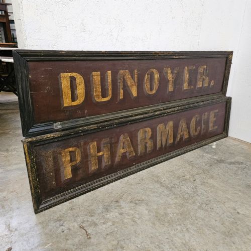 FRENCH HAND PAINTED PHARMACY SIGN BOARDS